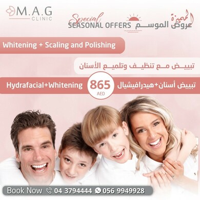 Teeth Whitening, Scaling and Polishing and Hydrafacial